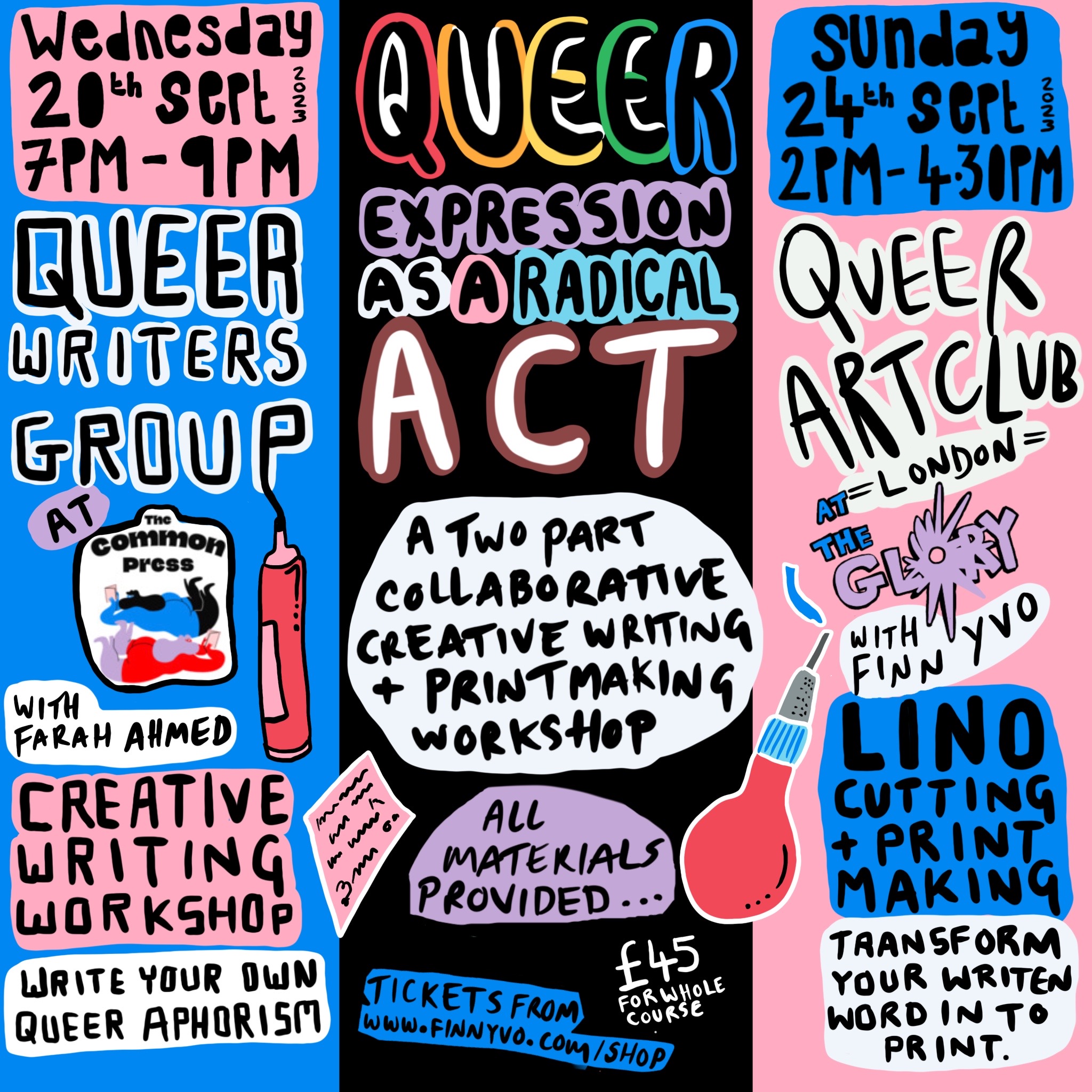 ART: Queer Art Club x Queer Writers Group Collaboration