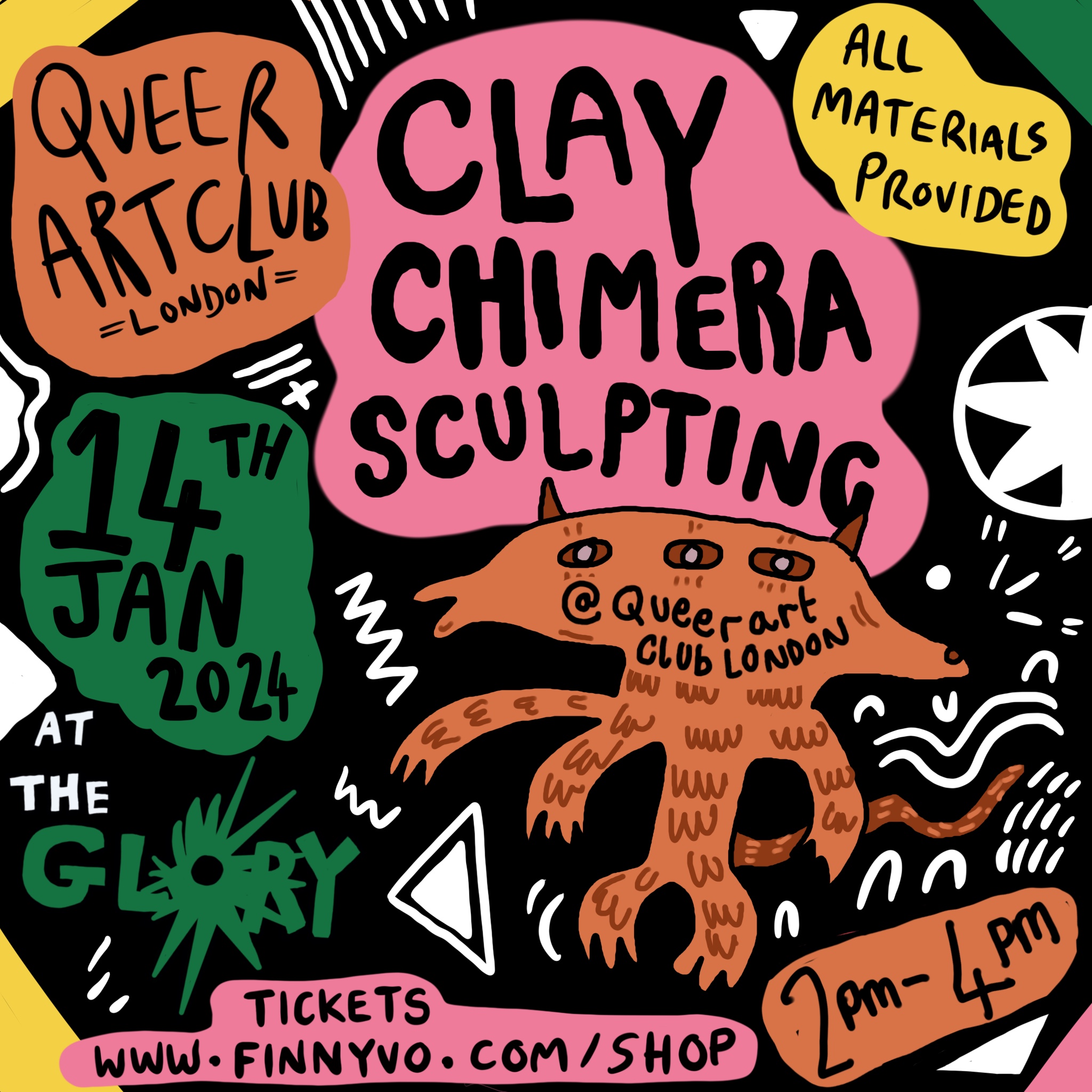 ART: Queer Art Club – Clay Chimera Sculpting